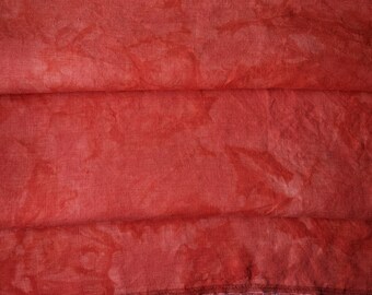 Cross Stitch Linen, 32 ct, Kisangani Red Orange, Organic Hemp Fabric