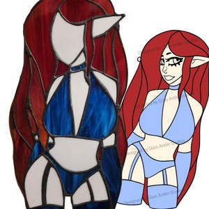 Pattern! Elf Girl Stained Glass Pattern