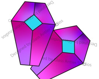 Pattern! Coffin Stained Glass Digital Download Pattern
