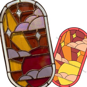 Pattern! Dreamy Sun Stained Glass Panel Pattern