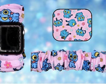 Pulsera inteligente con coletero de tela con temática de grupo musical pop y mascota tigre favorita