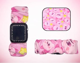 Coletero de tela con diseño de personaje de videojuego y pulsera para reloj inteligente