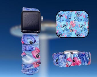 Coletero de tela con diseño de dibujos animados de la película Alien y pulsera para reloj inteligente