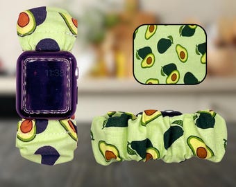 Pulsera de tela con estampado de aguacate para reloj inteligente