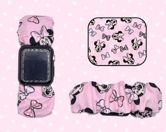 Coletero de tela con el personaje favorito de Mouse y pulsera para reloj inteligente