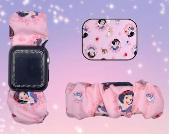 Princess Character Fabric Scrunchie Smart Watch Wristband