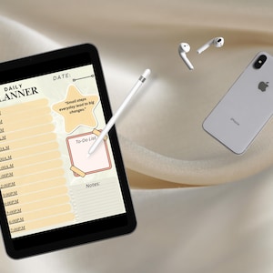 Digital Daily Planner PDF, Printable To-Do List & Schedule, Productivity Template for Home, Work, or School, Printable Daily Planner image 1
