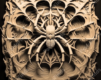 Laser Burn Engrave PNG File, 3D Illusion Image Photo, Cut Carve, Lightburn, Xtool, Glowforge, Co2, CNC, insects, tarantula, scorpion, spider