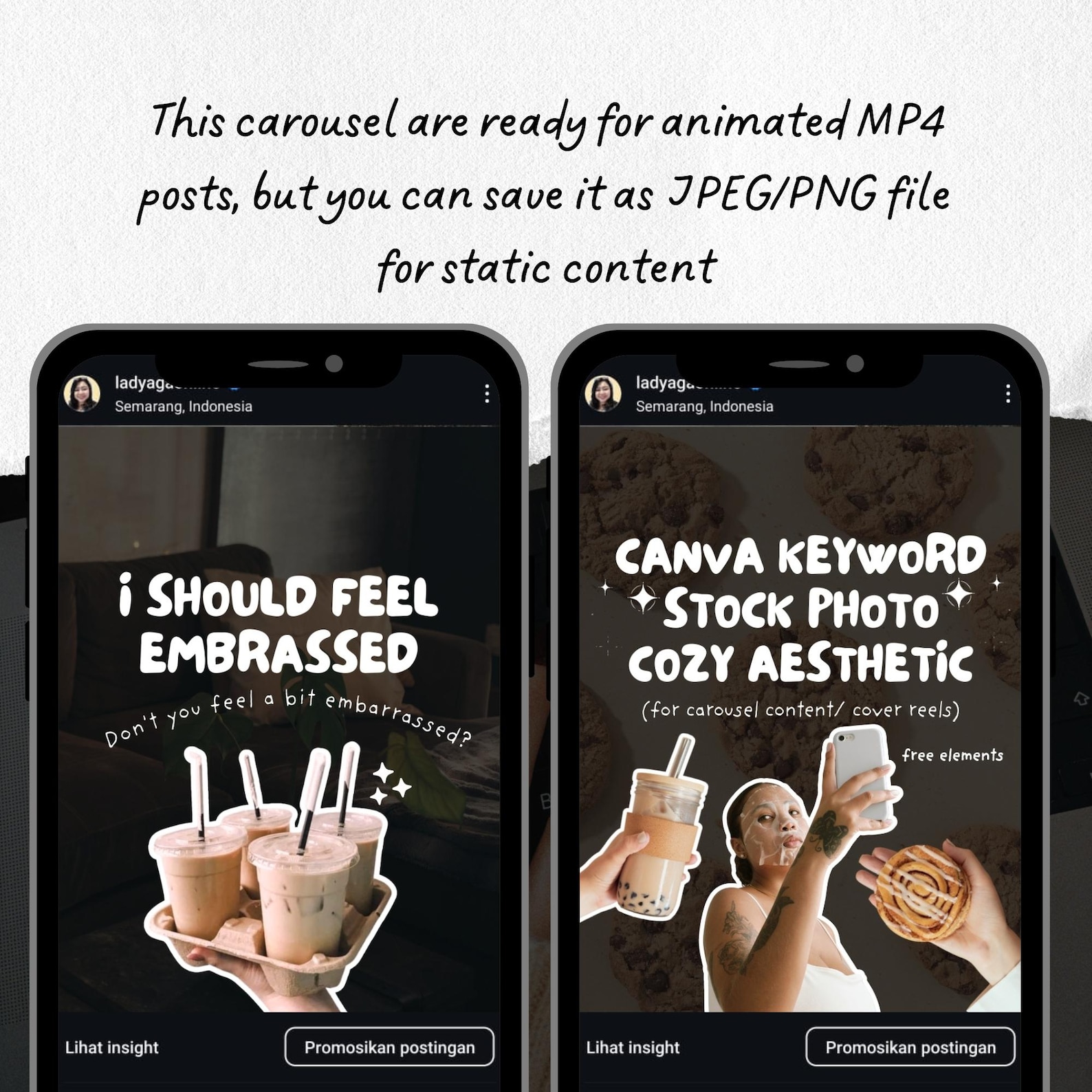 Animated Instagram Carousel Template | Canva Layouts - Etsy