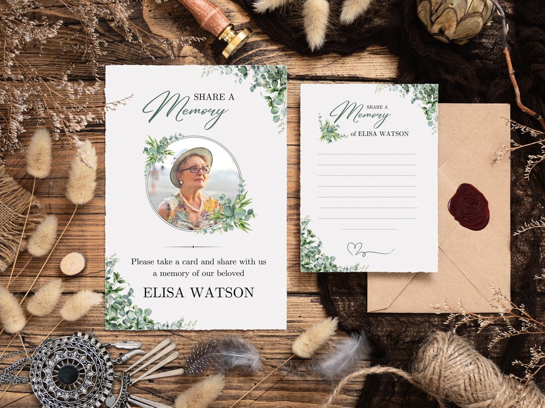 Share a Memory Card Template, Personalized Favorite Memory, Memorial ...
