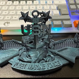 3D Printed Navy Chief and  Custom Military Décor