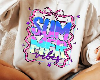 Summer Vibes PNG, Retro Coquette Aesthetic PNG, Hello Summer Brushstroke Design, Checkered Beach Shirt PNG, Cute Vacation Trendy Png
