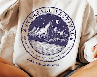 Starfall ACOTAR Shirt PNG, House of Wind Velaris SVG, Night Court Sublimation, Rhysand Feyre Couple Design, Sarah J Maas Fantasy Png