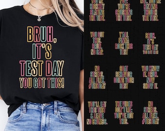 You're Highkey Slaying This Test PNG SVG, Funny Test Day Teacher Designs, Rock the Test PNG, State Testing Doodle Png, Test Day Bundle