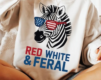 Patriotic Zebra PNG SVG, Funny Ed the Zebra July 4th Design, Cute Animal Lover Shirt, Independence Day Clipart PNG, Summer Sublimation Png