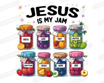 Jesus Is My Jam PNG, Funny Christian Sublimation Design, Faith Shirt PNG, Jesus Christ Shirt PNG, Christian Gift Png, Christian Mom Png