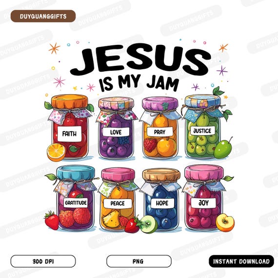 Jesus Is My Jam PNG, Funny Christian Sublimation Design, Faith Shirt PNG, Jesus Christ Shirt PNG, Christian Gift Png, Christian Mom Png
