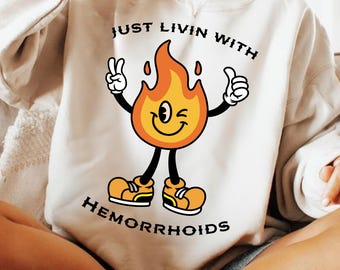 Hemorrhoid Joke PNG, Funny Adult Humor Shirt SVG, Rude White Elephant Gag Gift, Dirty Inappropriate Sublimation Design, Raunchy Humor PNG