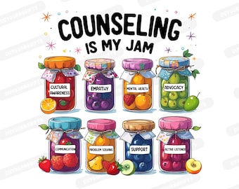 Counseling Is My Jam PNG, Funny School Counselor Sublimation Design, Mental Health PNG, Counselor Shirt PNG, Therapist Digital Png