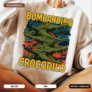 Bombardiro Crocodilo PNG, Funny Brainrot Meme PNG, Italian Crocodile Plane Design, Gen Z Humor PNG, Trallalero Trallallà Aesthetic Png