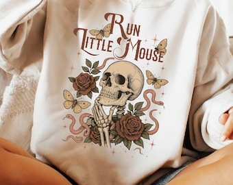 Run Little Mouse PNG, Dark Romance Skeleton Rose PNG, Haunting Adeline Inspired Sublimation, Smut Reader Bookish PNG, BookTok Gothic Png