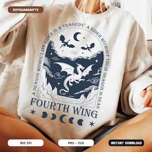 Basgiath War College SVG PNG, Violet Sorrengail, Bookish, Xaden Riorson, Gifts For Readers, Fantasy Book Dragon, Fourth Wing Shirt Design