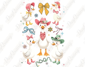 Coquette Silly Goose PNG, Floral Goose Bow png, Coquette Bow Mama, Spring Floral Design, Goose Lover shirt Png, Mothers day, Girly Clipart