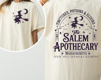 Salem Apothecary PNG SVG, Salem Witches Halloween Shirt PNG, Witchcraft Halloween Png, Creepy Gothic Witch Png, Retro Witch Halloween Design
