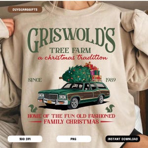 Griswold&#39;s Tree Farm Est 1989 PNG, Merry Christmas Png, Christmas Vacation PNG, Family Christmas Png, Christmas Movie Png, Griswold Friend