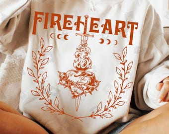 Throne Of Glass Fireheart SVG PNG, Acotar Velaris Svg, Novel Quote, Sarah J Maas Sjm Throne of Glass, Book Lover Shirt Design, Heir of Fire