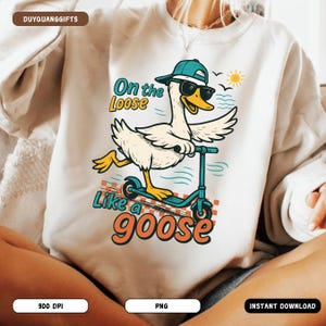 End of Year Silly Goose Boy PNG, Last Day of School PNG for Boys, Funny Summer Break Design PNG, School&#39;s Out Sublimation Shirt Png