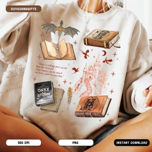 Fourth Wing Series Digital Download Merch For Fans Png, Dragon Rider Png, Fantasy Book Lover Shirt Design, Romantasy Aesthetic Clipart PNG