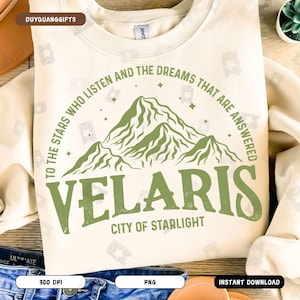 Acotar Velaris PNG SVG, Velaris City of Starlight Acotar Png, Book lover Png, The Night Court Shirt Png, Corte delle spine Svg, Corte dei sogni
