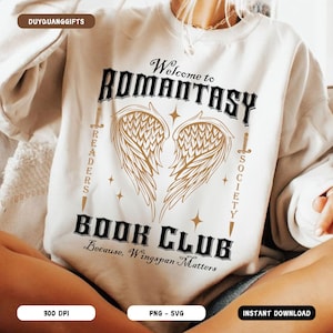 Romantasy Book Club SVG, Acotar Wingspan Bat Boys PNG, Night Court Illyrians Shirt Designs, Rhysand Cassian Azriel Clipart, Digital Download