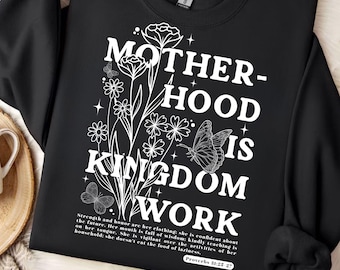 La maternidad es el trabajo del reino SVG PNG, diseño de camisetas para el día de la madre, descarga digital, mamá cristiana Png, día de la madre cristiana Svg, sublimación