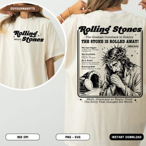 Rolling Stones PNG Digital Download, He Is Risen Christian Easter Png, Vintage Since AD 33 Png, Jesus Christian Png, Resurrection Sunday Png