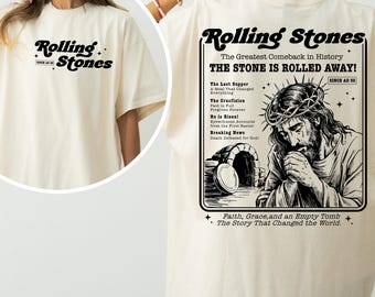 Rolling Stones PNG Digital Download, He Is Risen Christian Easter Png, Vintage Since AD 33 Png, Jesus Christian Png, Resurrection Sunday Png