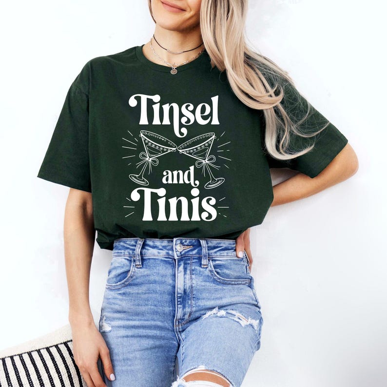 Tinsel and Tinis Tee
