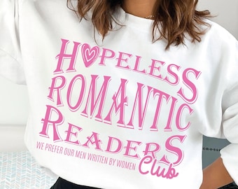 Hopeless Romantic Readers Club PNG, Vintage Bookish PNG, Girlie Book Lover Digital Clipart, Mystical Romance Gift, Reading Social Club Shirt