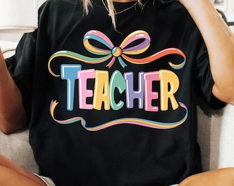 Coquette Teacher PNG, Preppy Back to School Shirt PNG, Retro Girly Teacher Sublimation Design, Cute Teacher Life PNG, Trendy Classroom Png