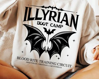 Illyrian Boot Camp Svg Png, ACOTAR Merch Fan Png, The Bat Boys Prythian Tour Png for Shirt, The Night Court Illyrians, Rhysand SJM Inspired