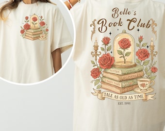 Belle's Book Club PNG, Vintage Beauty and the Beast PNG, Tale As Old As Time Design PNG, Bookish Princess Sublimation, Fairytale Book Lover