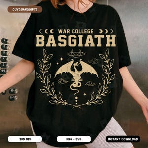 Basgiath War College SVG PNG, Violet Sorrengail Svg, Fourth Wing Series Shirt Design For Fan, Sorrengail Dragon Rider, Gift For Book Lover
