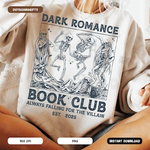 Dark Romance Book Club PNG, Trendy Literature Png, Romance Book Shirts Design, Dark Academia Png, Funny Gift for Readers, Design Sublimation