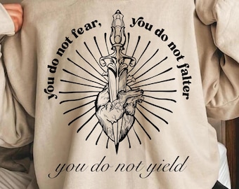 ACOTAR Png Svg, Você Não Rende Svg, Você Não Teme Design De Camisetas, Merch Velaris Shirt Svg, Thrones Of The Glass Svg, Arquivos Svg Para Cricut
