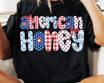 Amerikaanse honingvlagbogen png, coquette patriottisch png, rood wit blauw esthetisch ontwerp, Fourth of July sublimatie png, USA Memorial png