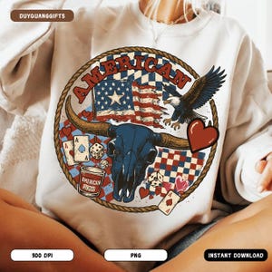 Retro Grunge USA Western PNG, Wild West Patriotic Shirt Sublimation PNG, 1776 Vintage America Design, Western America Freedom Graphic Png