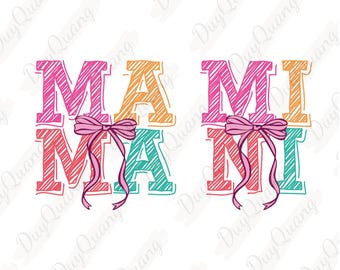 Match Mama Mini Coquette Bow PNG, Mama Mini Coquette Checker Varsity Designs, Trendy Easter Vibes Shirts Png, Cute Holiday Graphics for Mama