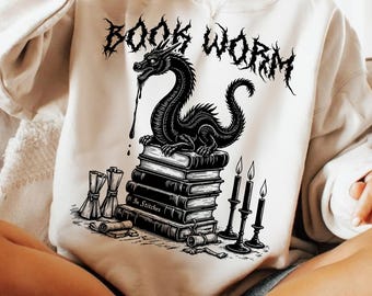 Dragón de libros PNG SVG, Diseño de camiseta "No soy un ratón de biblioteca", Sublimación de "Amante de los libros de fantasía", Dragón lindo leyendo PNG, Lector mágico PNG
