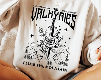 Valkyries Climb the Moutain SVG, Acosf Acotar PNG, Climb The Mountain Nesta, Sjm Merch Clipart, Night Court Velaris Design, Trendy Bookish